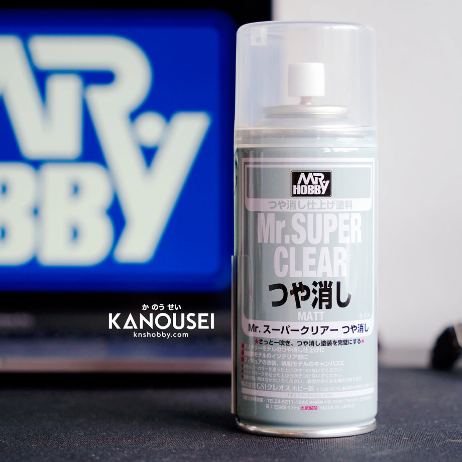 KNS Hobby Mr SUPER CLEAR B-514 FLATT SPRAY (170ML) – KANOUSEI HOBBY